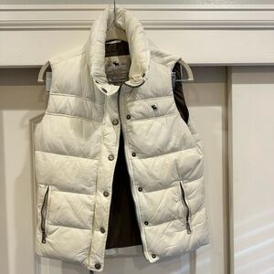 Vintage Abercrombie & Fitch White Puffer Vest